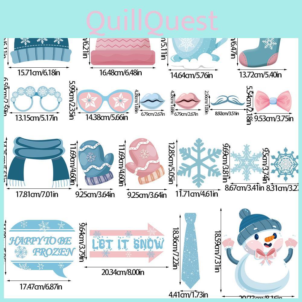 Christmas Party Photo Props With Cartoon Snowman Design For Celebrations Festive