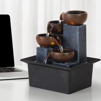 Feng Shui Small Desktop Fountain Water Ornaments Circulating Water Living Room TV Cabinet Hotel Office Decorations Opening Gift