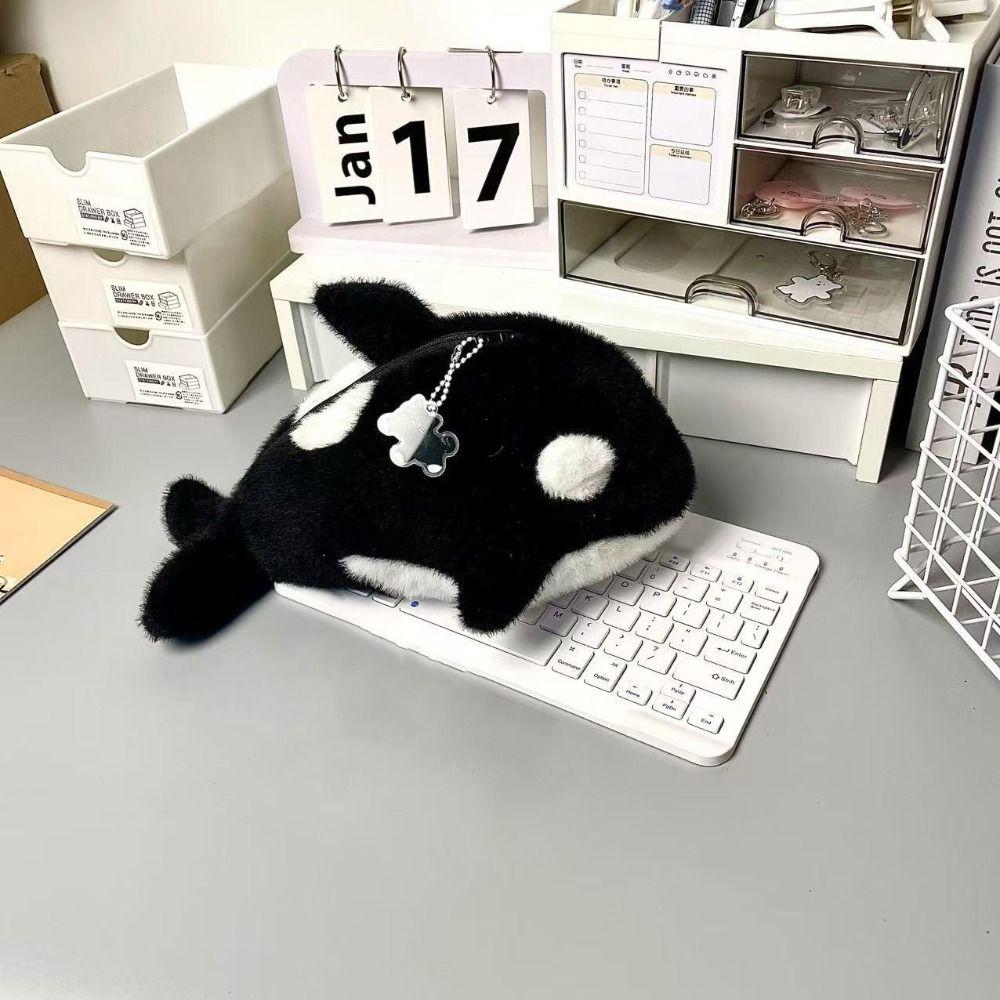 Large Capacity Pencil Case Plush Pen Box New Pen Bag  Gift