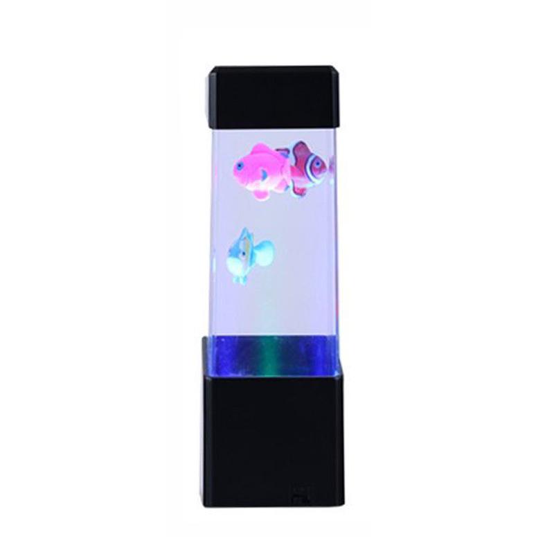 Seven-Color LED Jellyfish Lamp: Color-Changing Night Light & Creative Home Decor.
