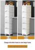 Thick 25cm Ultra-Narrow Storage Cabinet: Kitchen & Bathroom Plastic Drawer Shelf