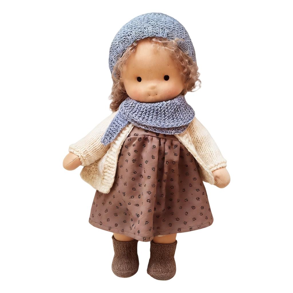 - Doll - Handmade Artist Crafted Doll With Interchangeable Outfits, DIY Dress-Up Doll For Creative Play