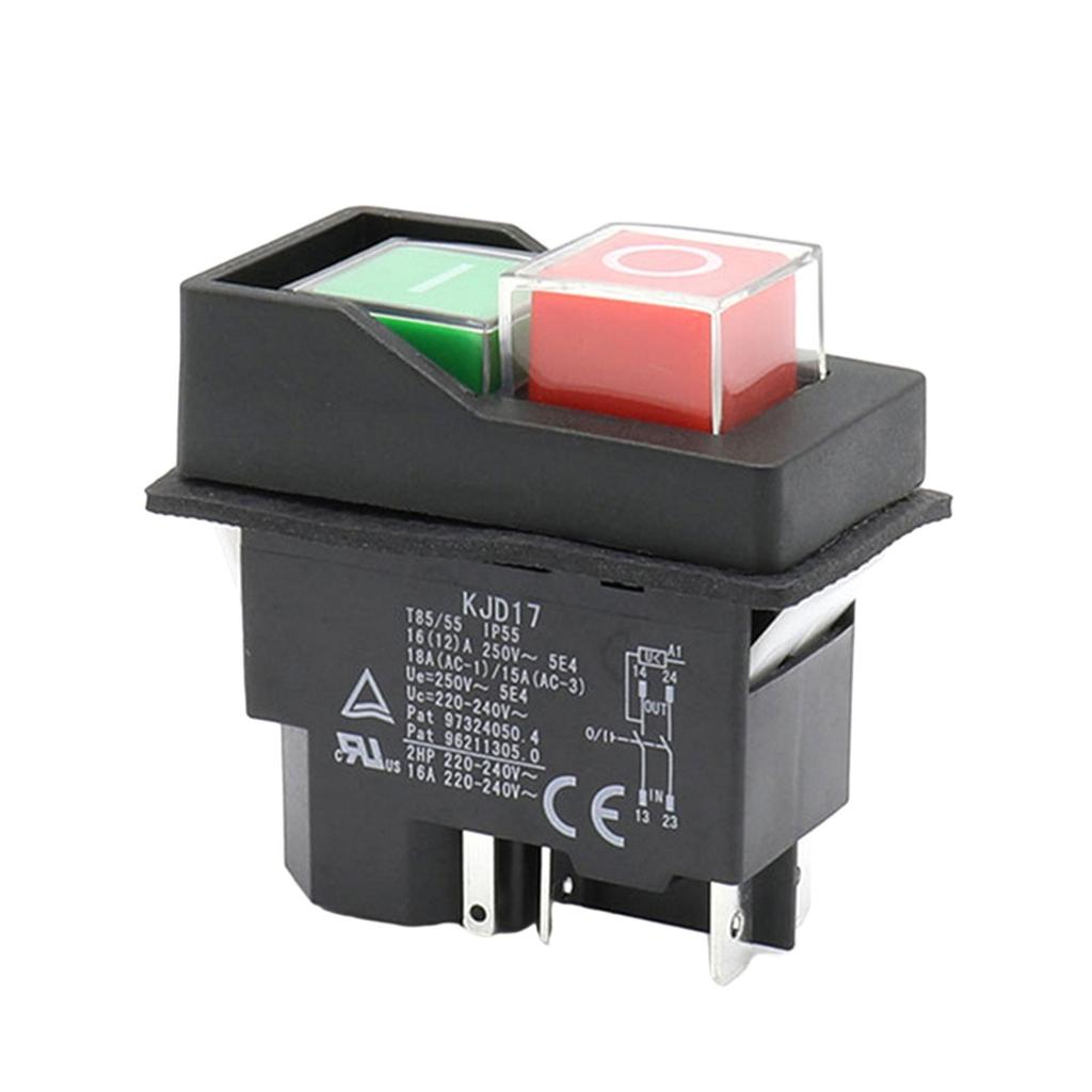 Efficient & Dependable Electromagnetic Switches Versatile Reliable Pushbutton Switches 16A 220V for Heavy duty Equipment