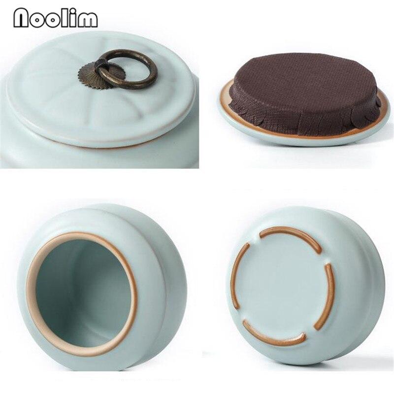 Handgjord porslinstekaddy Keramisk förseglad kryddburk förvaringstank med lock Matbehållare