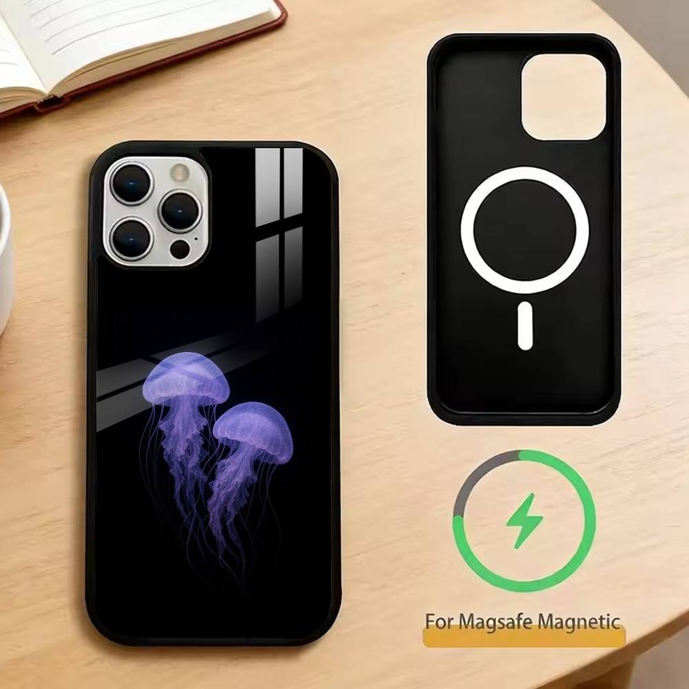 Jellyfish Oceanic   Phone Case For iPhone17,16,15,14,13,12,11 Plus,Pro Magnetic with Magsafe Wireless Charging