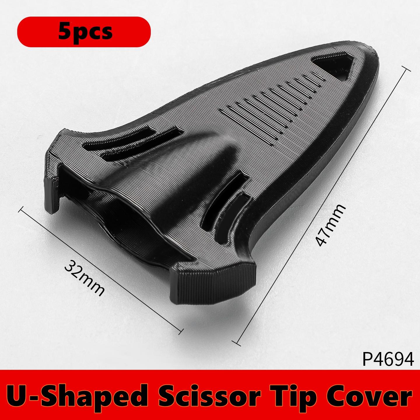 

Black Scissors Sheath Sturdy Practical Plastic Scissor Tip Cover Protection Case for Knitting Needlework Crafting Embroidery
