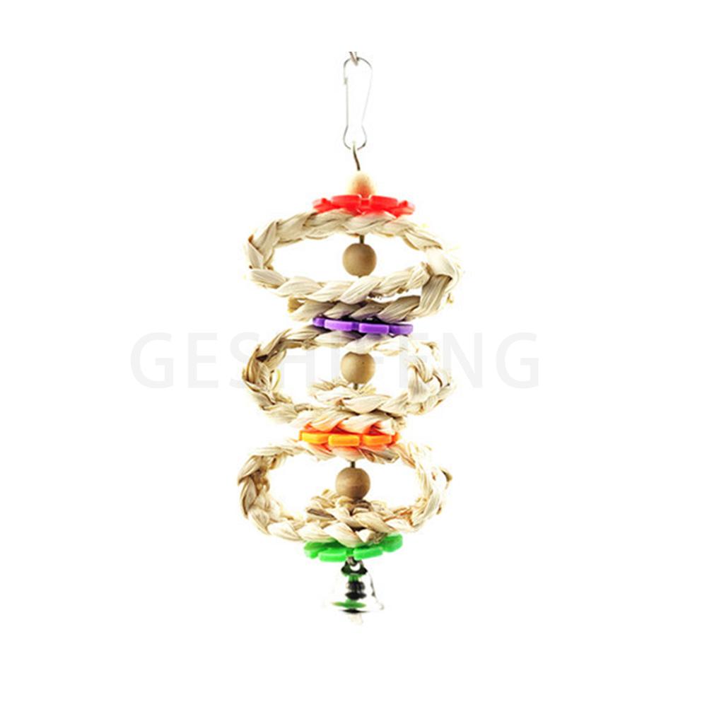 Various Bird Toy Set Parrot Hanging Bell Cage Toy Bird Swing Chewing Toys