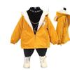 Boys' Thick Winter Fleece-Lined Coat - Trendy Cotton-Padded Jacket 2025