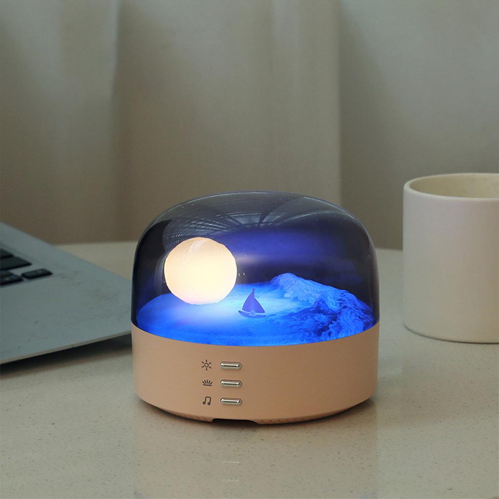 Moon Bluetooth Audio Atmosphere Lamp Ornaments Eye Protection Gradient Light Adjustable Night Light Bedroom Speaker Lamp