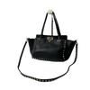 Used VALENTINOShoulder Bag black leather Women