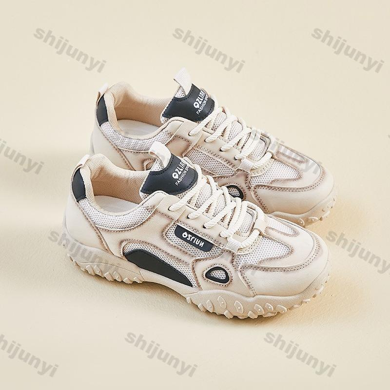 Fashion Women's Platform Sneakers 2025 Spring New Breathable Comfortable Running Shoes Height Increase Fashion Cross Tied Casual Shoes