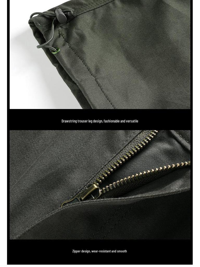 Men's Multi-Pocket Straight Casual Outdoor Pants for Autumn and Winter