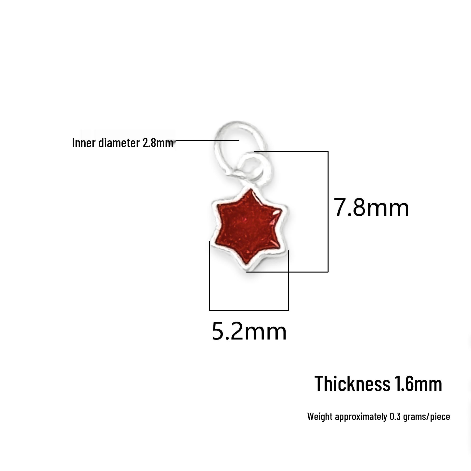 S999 Sterling Silver Star Pendant Charm for DIY Crystal Bracelets & Necklaces S999 Sterling Silver
