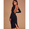 Foreign Trade Order Lu Velvet Sleeveless Backless Sexy Waist Hugging Slimming Personality Beautiful Commuting Fashion Temperament Dress