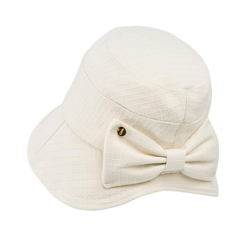 8559 Nouveau chapeau bob à nœud littéraire et polyvalent chapeau de mode pour femmes montrant le visage petit chapeau bob chapeau bassin