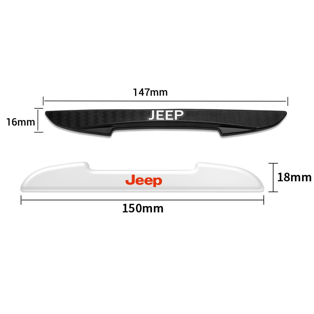 4Pcs Rubber Car Door Edge Anti-collision Strip Protector Sticker Auto Accessories For Jeep Renegade Patriot Wrangler JK Rubicon AJQ1