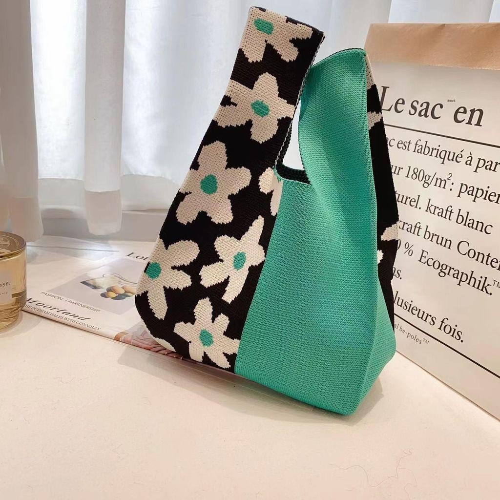 Panda Knit Women's Cross-Border Wrist Tote Handbag