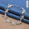 925 Sterling Silver AAA Zircon Full 8 Dragonfly Chain Bracelet Fashionable Wedding Jewelry