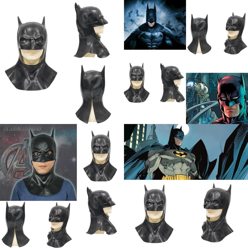 2022 Batman Latex Mask Ultimate Superhero Cosplay Accessory