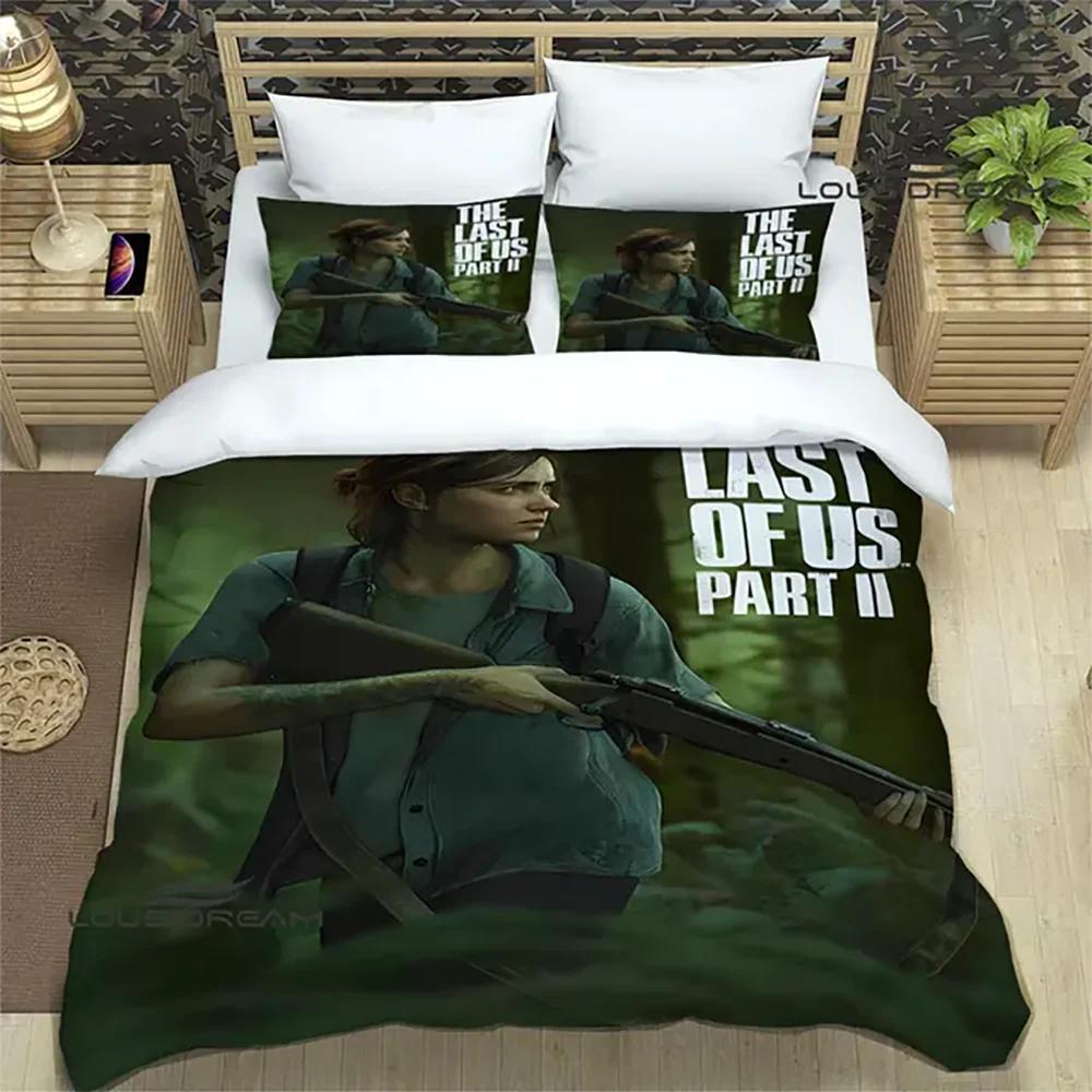 

Игра The Last of Us Part Комплект постельного белья Мальчики Девочки Полуторный Двуспальный Размер Пододеяльник Наволочка Кровать Детский Взрослый Домашний Текстиль 70x133cm 2pcs