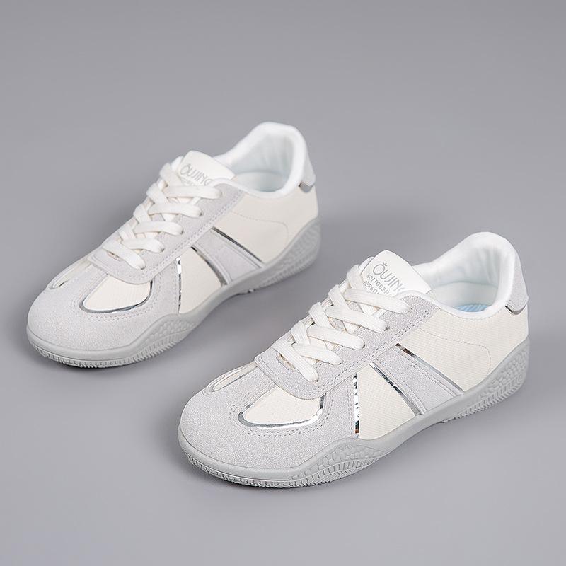 [Customization] Spring and Autumn Versatile Casual Women's Shoes Soft Soles Not Tired Feet Student Moral Training Shoes Lightweight Flat White Shoes