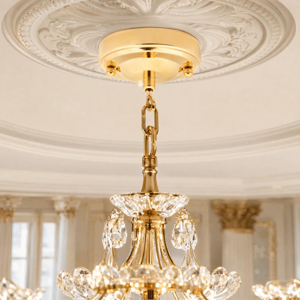 2 Pack Gold or Antique Bronze Chandelier Plate Holder Ceiling Canopy Hook  Indoor Lighting