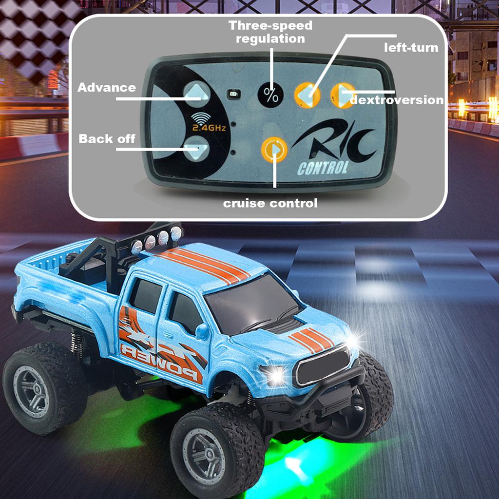 Alloy Remote Control Car Pickup Off-road Vehicle Rechargeable Drift Racing Car Children's Car Electric Toy