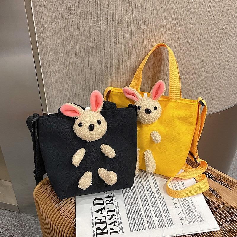 Søt Sommer Ny TikTok Viral Tegneserie Bjørn Lerretspose Jenter Skulderveske Crossbody Veske Trendy