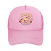 Rustic Running Horse Emblem Design Mesh Baseball Cap Polyester Forward Observations Hat Adjustable Golf Hat Summer