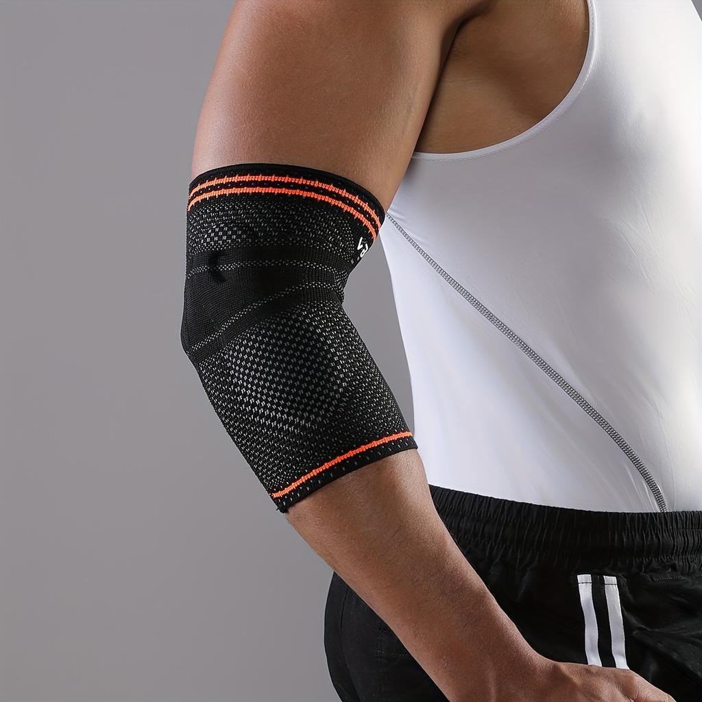 1pc Men Women Elastic Breathable Unisex Elbow Support Arm Sleeves with Gel Pads, Ergonomic Design & Air Holes
