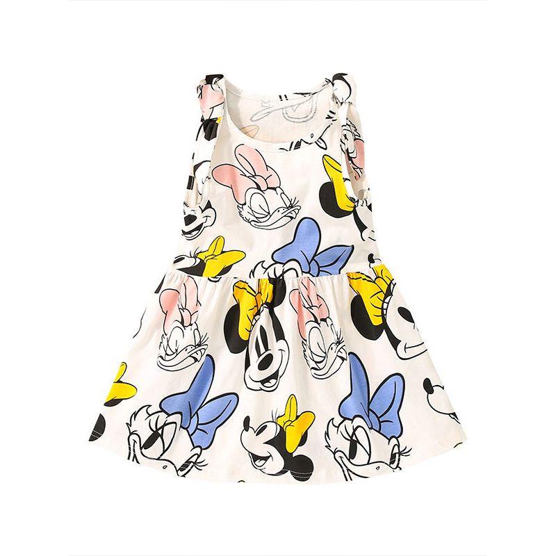 Cross-Border Kids' Skirt Summer Wear New Arrival Fashion Children round Neck Cute Little Girl Fashion Princess Dress Dress