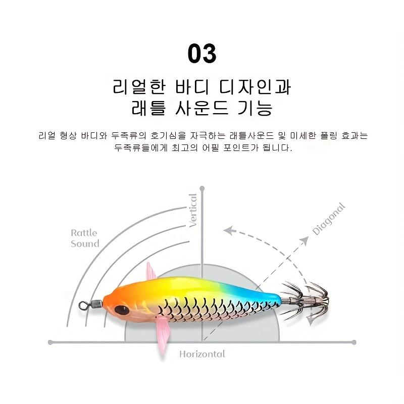 Laser Luminous Luminous Fishing Bait Shrimp Shape 63mm 7.2g Floating Lure Wood Material Squid Jigging Bait Squid Fishing