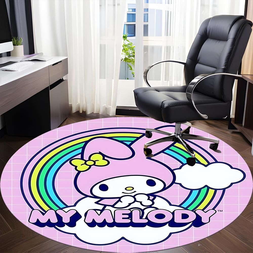 My Melody Sanrio Office Round Area Rug, Under Office Chairs Bedroom Living Room Home Decor A0908160