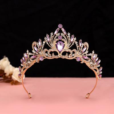 Diadema Corona de Niña Corona de Cumpleaños Infantil Princesa Coreana Pasarela Rendimiento Accesorios para Niña Pequeña