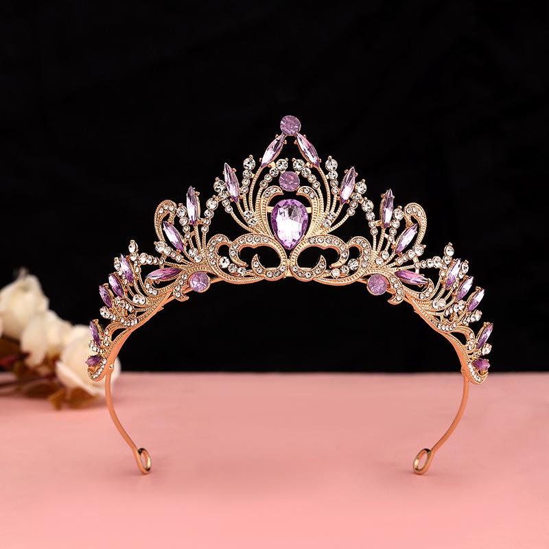 Baroque Retro Black Luxury Crown Bridal Tiara Wedding Dress Birthday Queen Crown Cake Crown