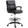Ergonomic Office Chair, Drawing Chair, Adjustable Footrest, 61 x 61 x 108 cm, Black