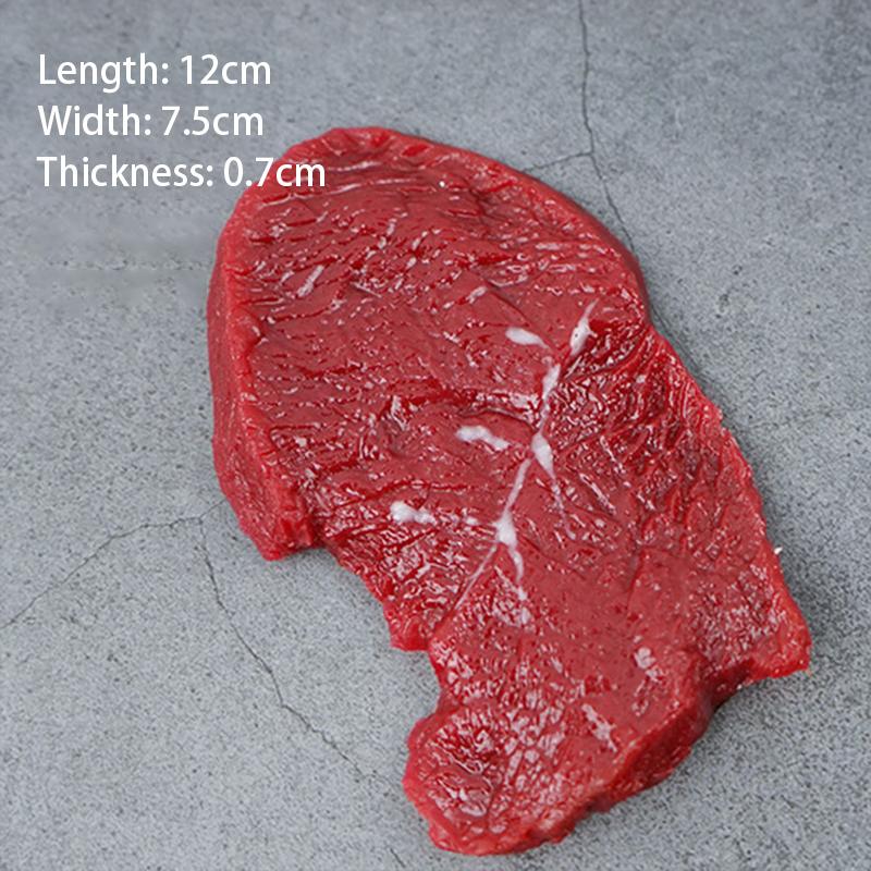 Simulation Meat Fake Food Plastic Artificial Beef Chops Lifelike Pork Steak Model Kitchen Market Restaurant Display Photography