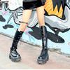 Fashion Women's Mid Calf Boots Padded Shoes Knee High Winter Sneakers Punk Style Military Casual White Black 2024 Lucury Platform Woman
