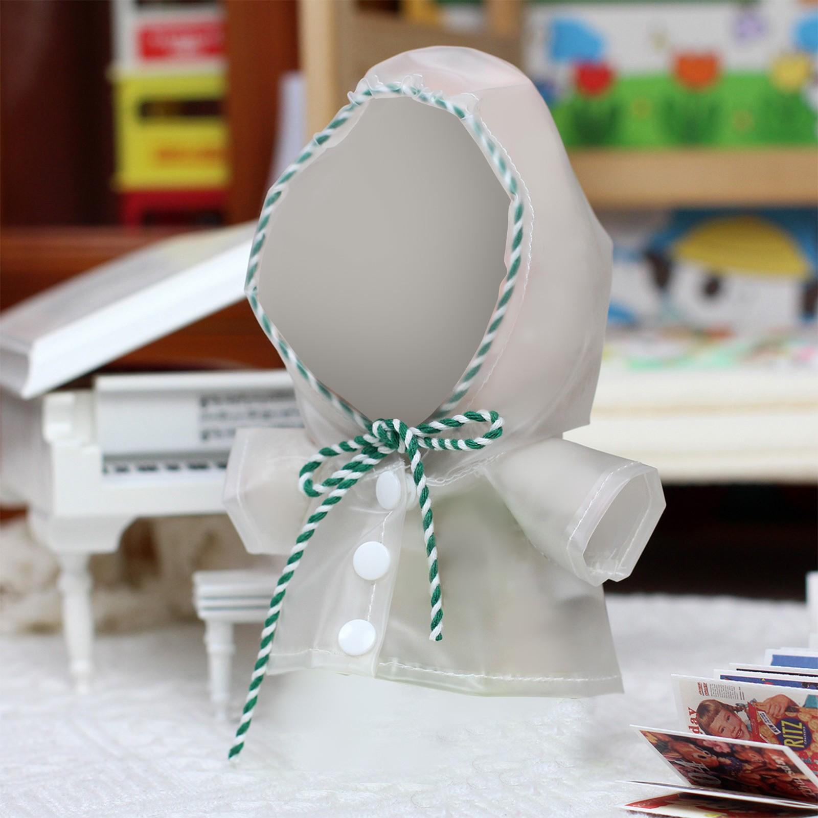 

Doll Costume Set 17cm Doll Accessories Love Top Hat Bag No Doll Rainwear One Size білий