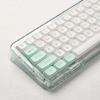 137PCS XDA PBT Keycaps with Heat Sublimated  Ice Mint Theme for Mechanical Keyboard Enthusiasts