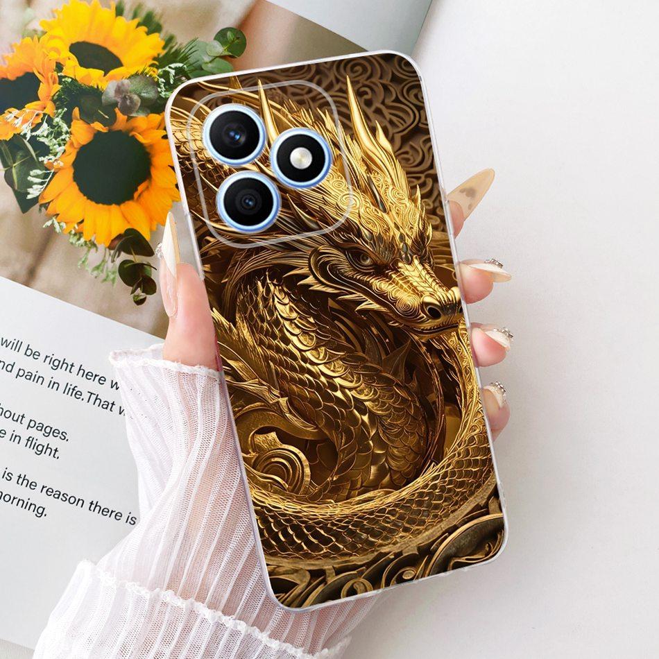 For Honor X8d 2026 Cool Dragon Tiger Pattern Phone Case For Honor X8D 4G Soft Silicone TPU Cases Bumpers