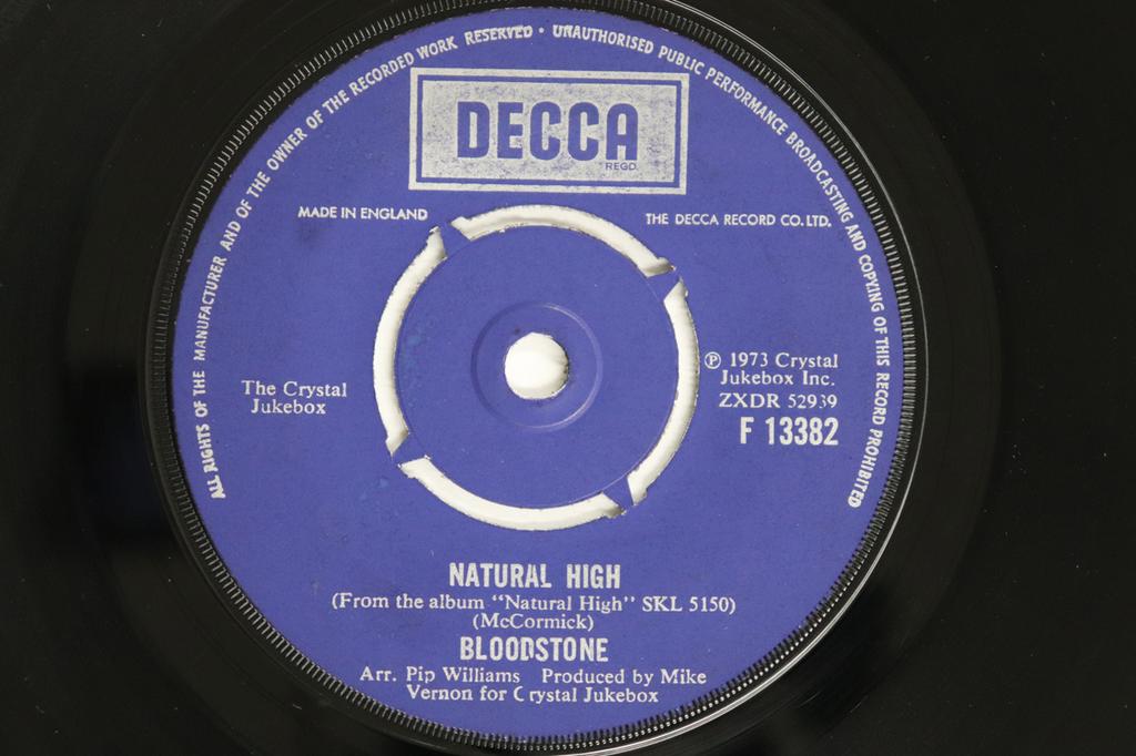 7inch Record BLOODSTONE - Natural High / This Thing Is Heavy F13382 DECCA 1973 UK Soul/Funk Used