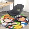 1pc Pokémon Pikachu & Friends Round Carpet - Anime Design Chair Mat, Office Gift, Seasonal Decor, Suitable for Home, Living Room