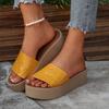 Round-toed Shoes One-line Pancakes Thick-soled Flip-flops