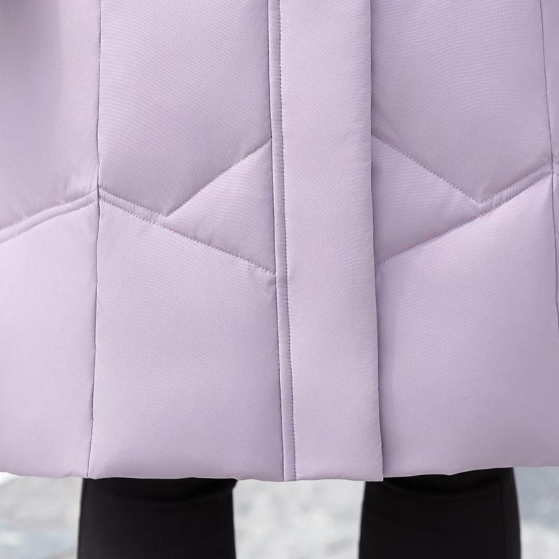 Real Fur Collar Middle Age Women's Puffer Jackets Winter Vintage Parkas Elegant Thick Warm Plus Size Long Down Coats Woman Outerwears