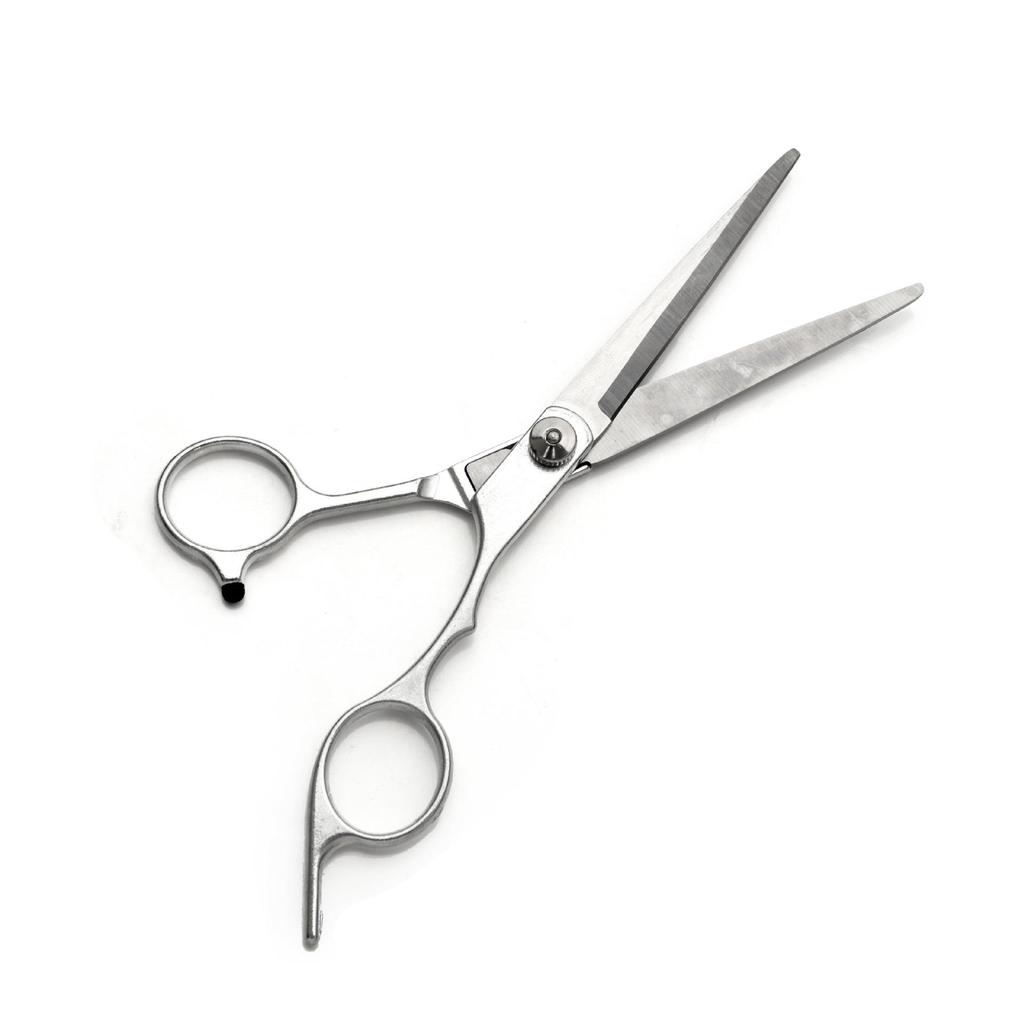 6.0" Galvanized Split-Handle Tail Hairdressing Scissors: Straight, Serrated, Thinning Carbon Steel Barber Tools.
