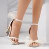 2023 Sommer Damen Stilettoabsätze mit Metallkette und Ein-Riemen-Design