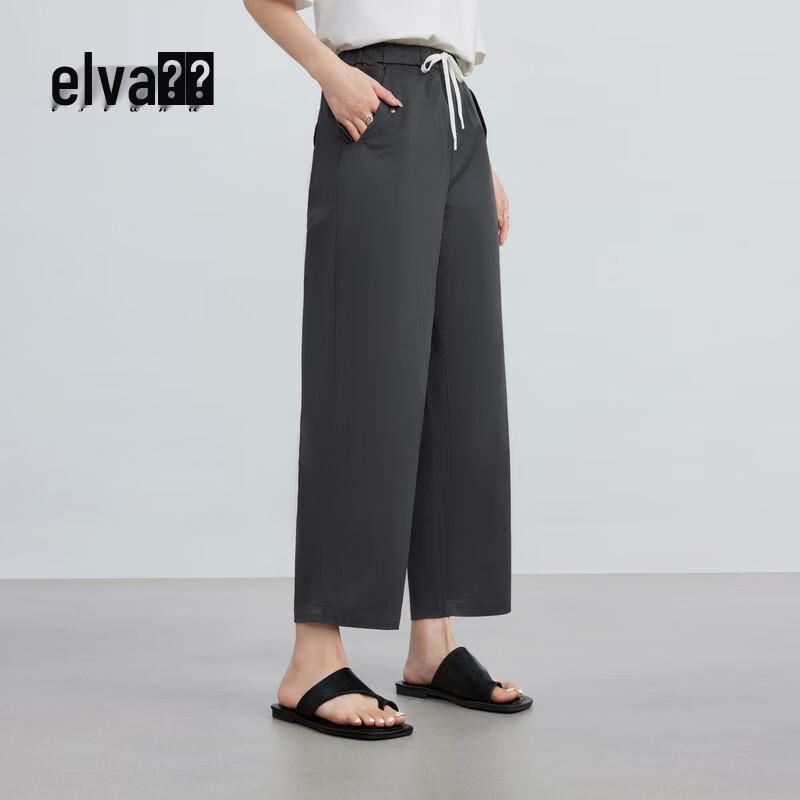 

Elva Island Women s High-Waisted Straight-Leg Casual Pants M