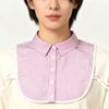 Colletto Falso Moda Con Strisce Bianche Collare Rimovibile Mezza Camicia Blusa Accessorio Professionale per Ufficio