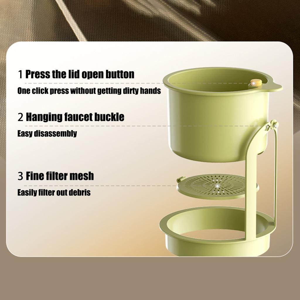 Creative Sink Hanging Strainer Basket Openable Bottom Cover Detachable Kitchen Garbage Filter Multifunctional Quickly Drain